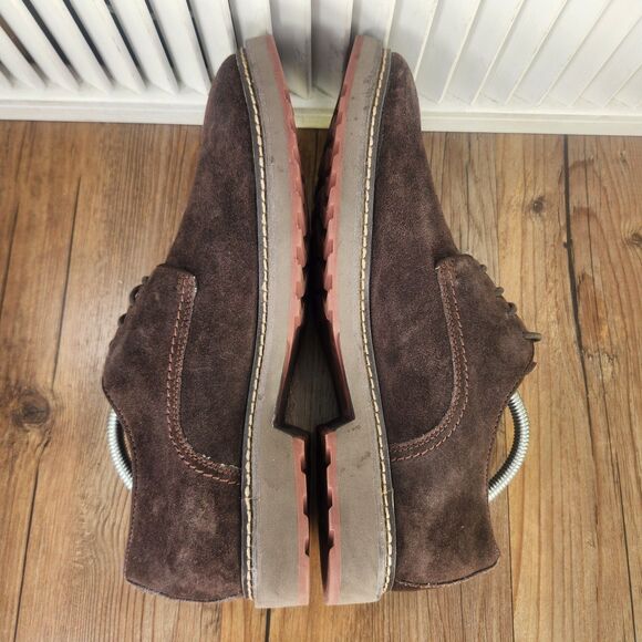 Nordstrom 1901 Mens Size 10.5 M Brown Suede Classic Preppy Oxford Dress Shoes main image 5